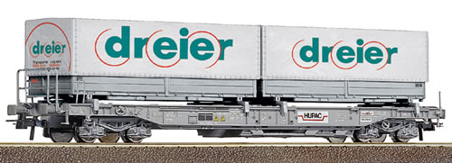 Standard Well Flat car with 2 Flatbeds<br /><a href='images/pictures/Roco/47123.jpg' target='_blank'>Full size image</a>
